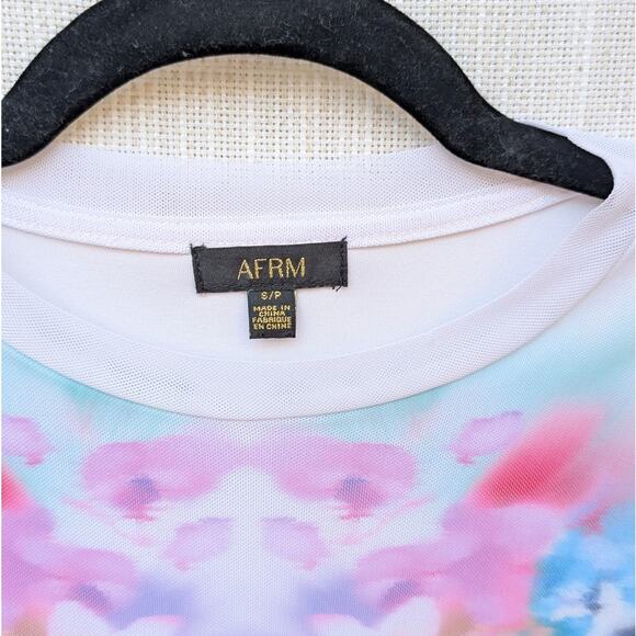 Anthropologie AFRM Mirza Ruched Mesh Long Sleeve Mini Dress, size S - Picture 5 of 9